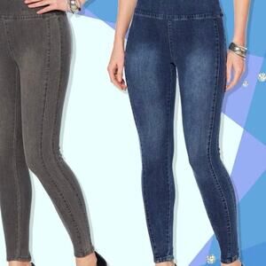 G by Giuliana pull on denim leggings 4 momcore Easywear jeggings skinny jeans